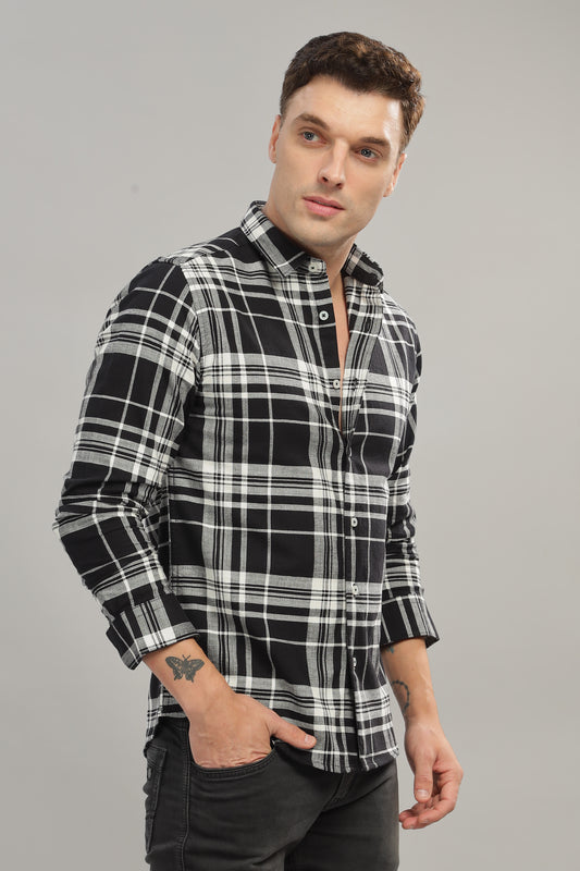 Oldlove Black Checks Shirt