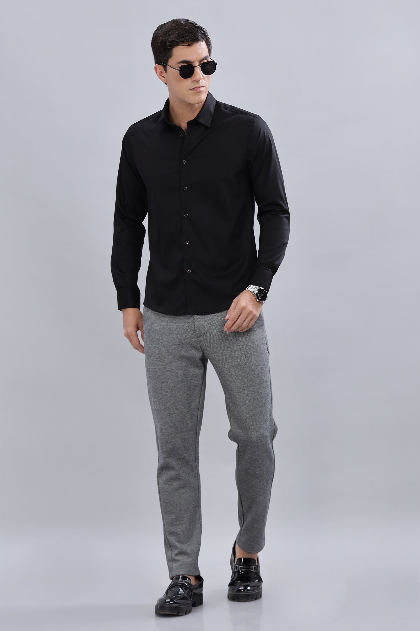 Classic Black Men's Formal Shirt