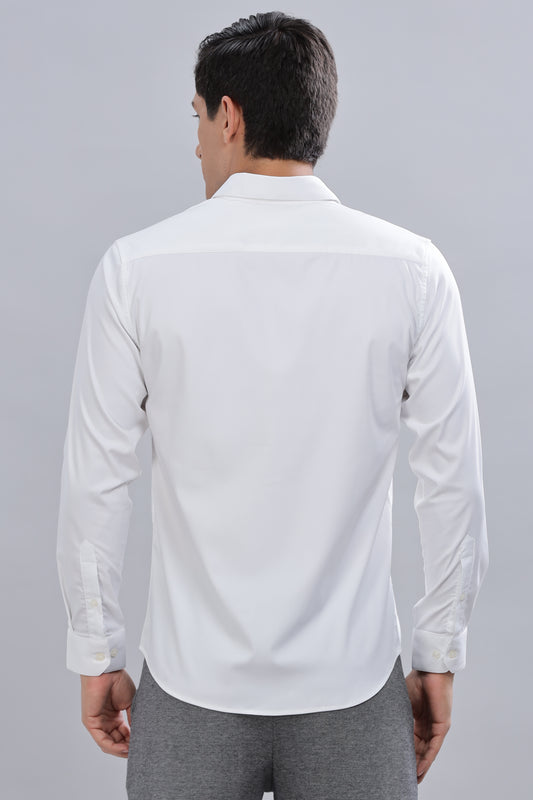 Classic White Men's Formal Shirt