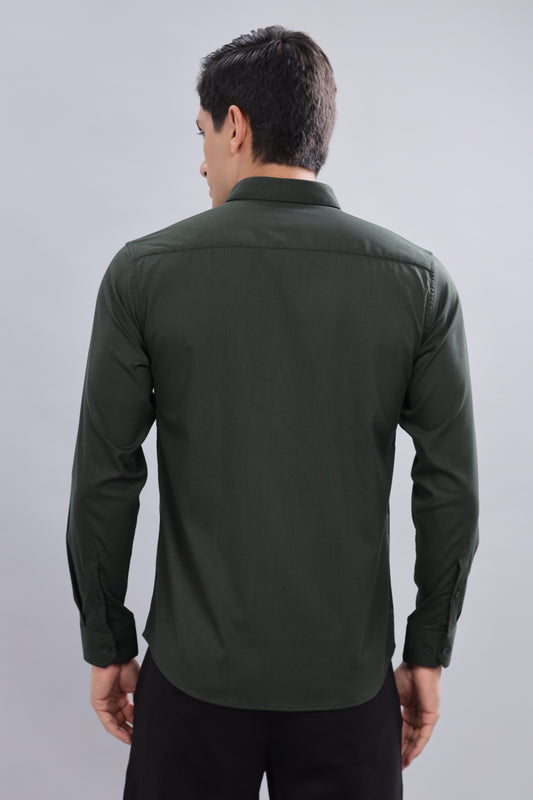 Classic Pine Green Men's Formal Shirt