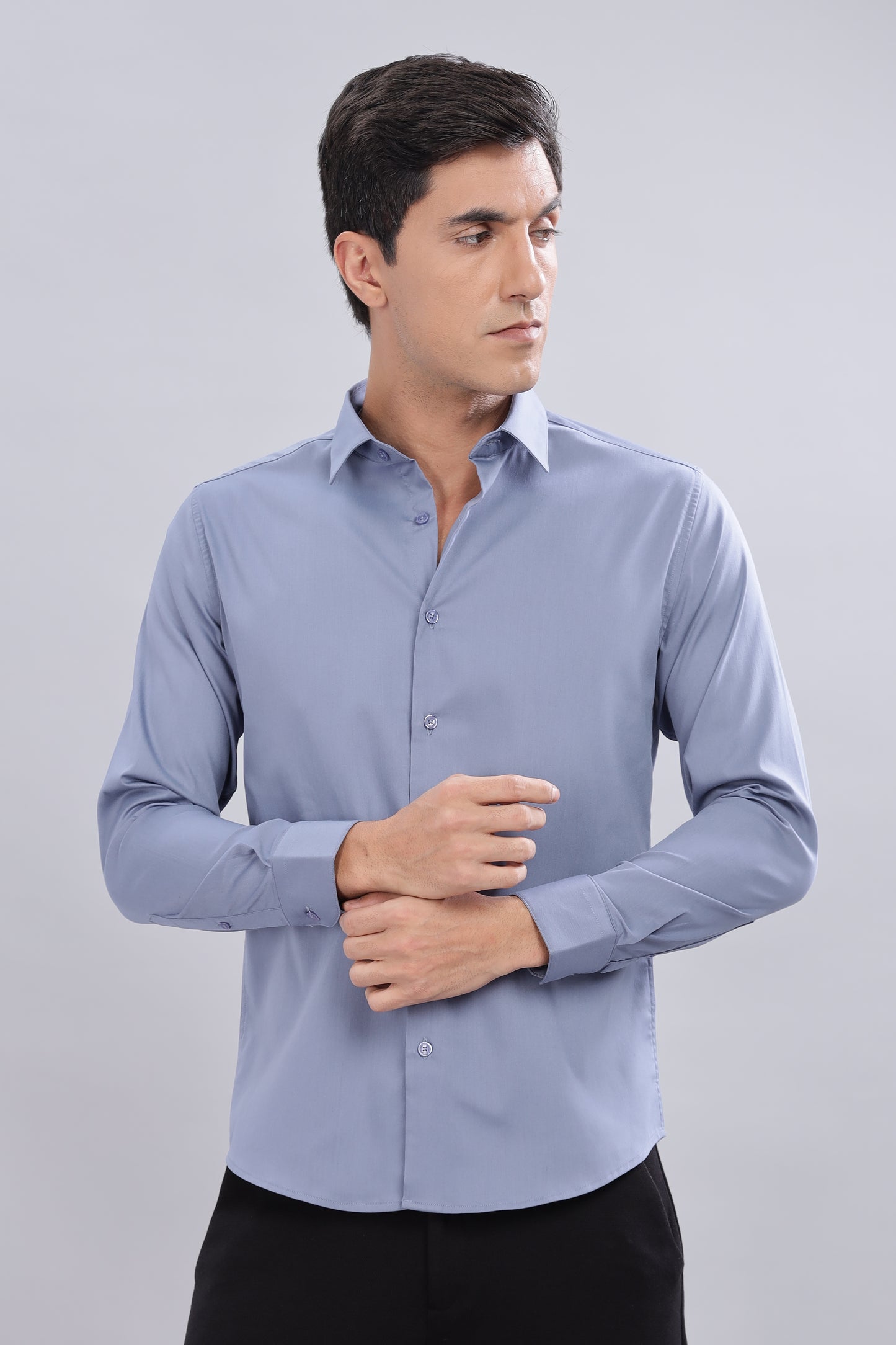 Slate Blue Formal Shirt