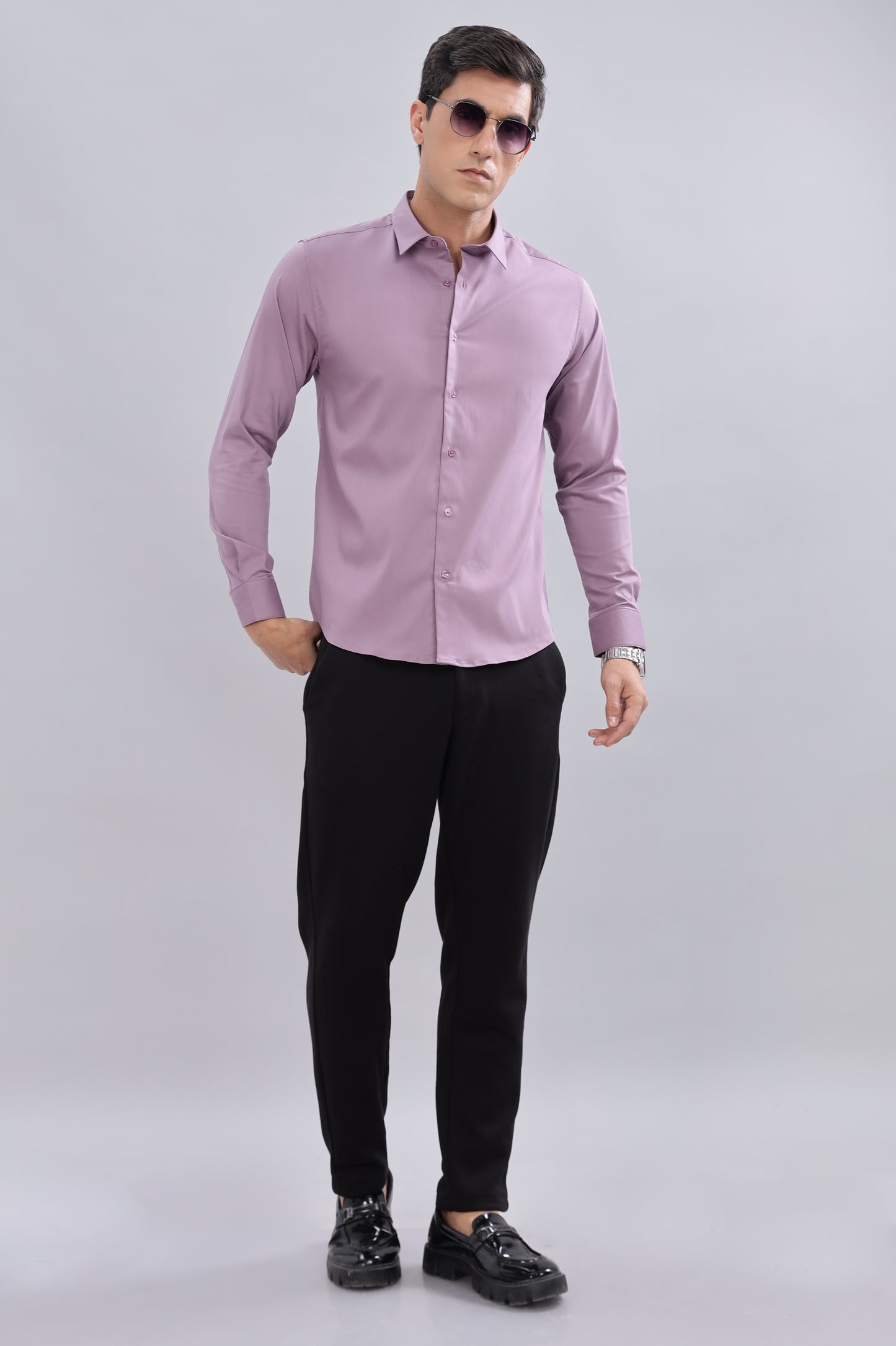 Classic Purple Men's Formal Shirt