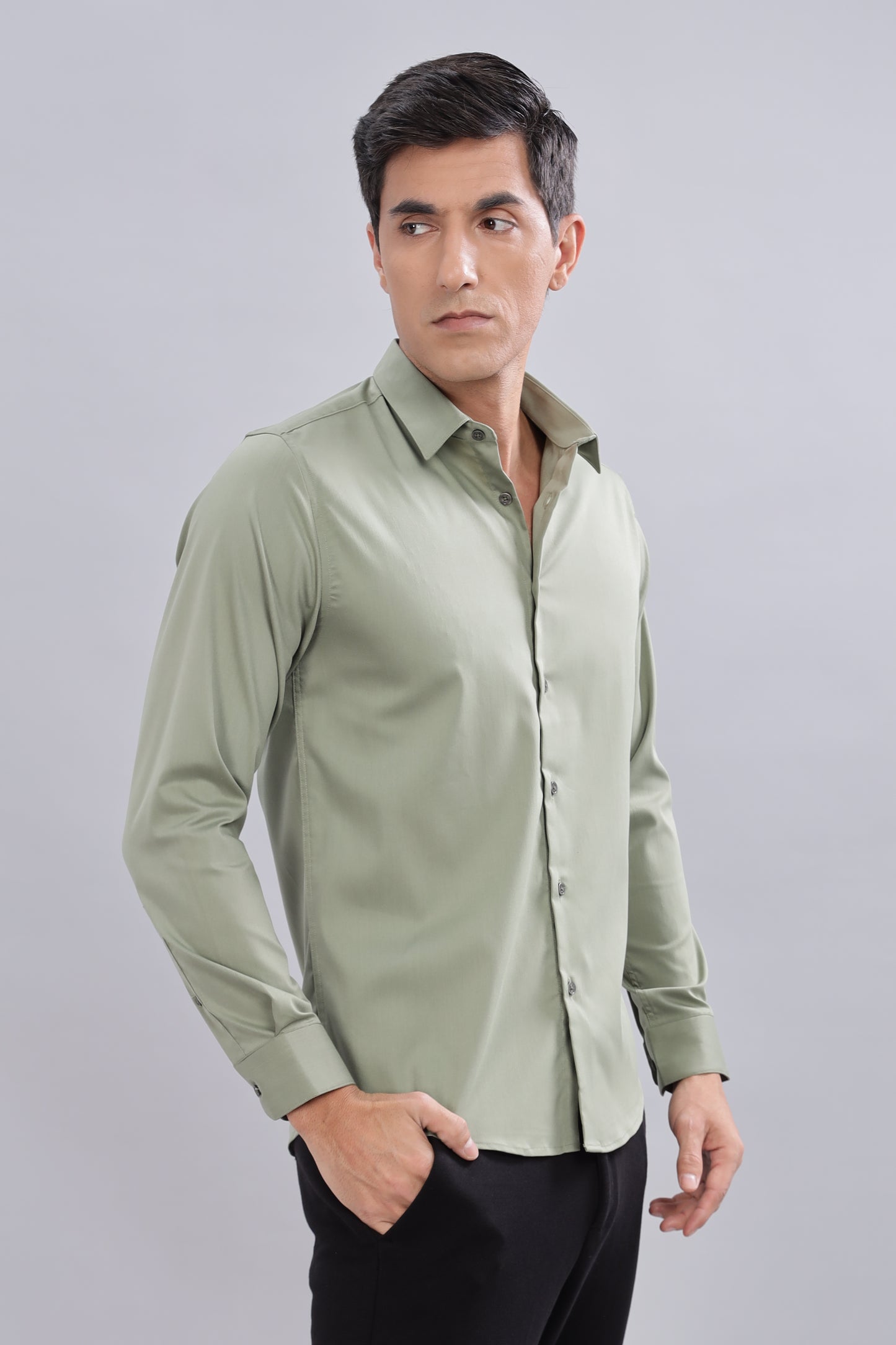 Olive Breeze Formal Shirt
