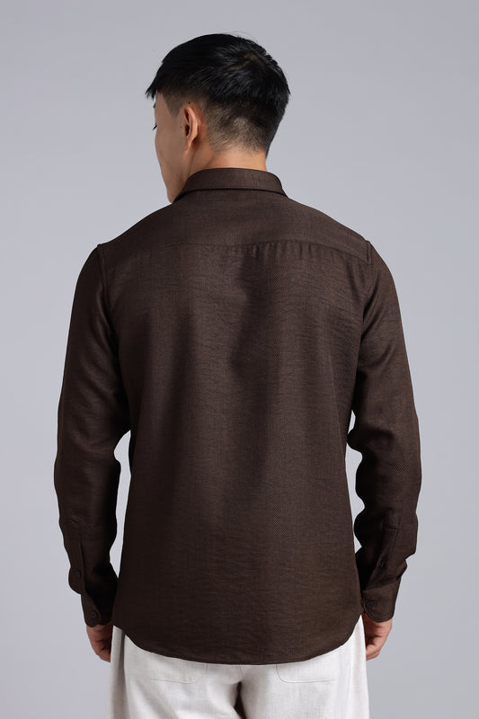 Mocha Majesty Cotton Shirt