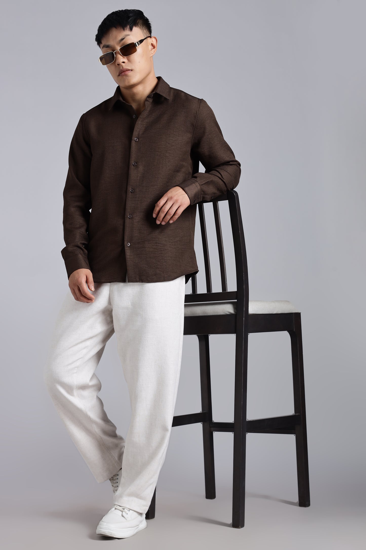 Mocha Majesty Cotton Shirt