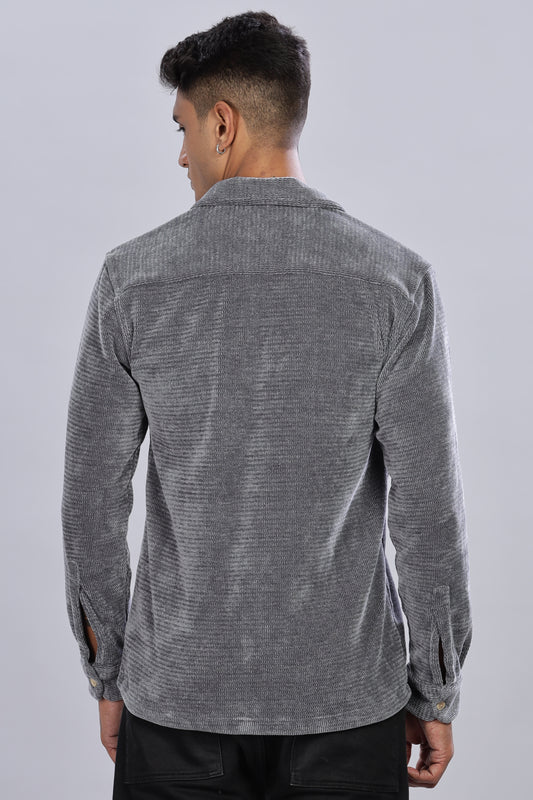 Rock grey Corduroy Shacket