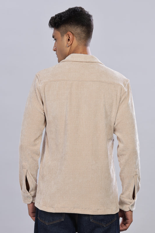 Cream Corduroy Shacket