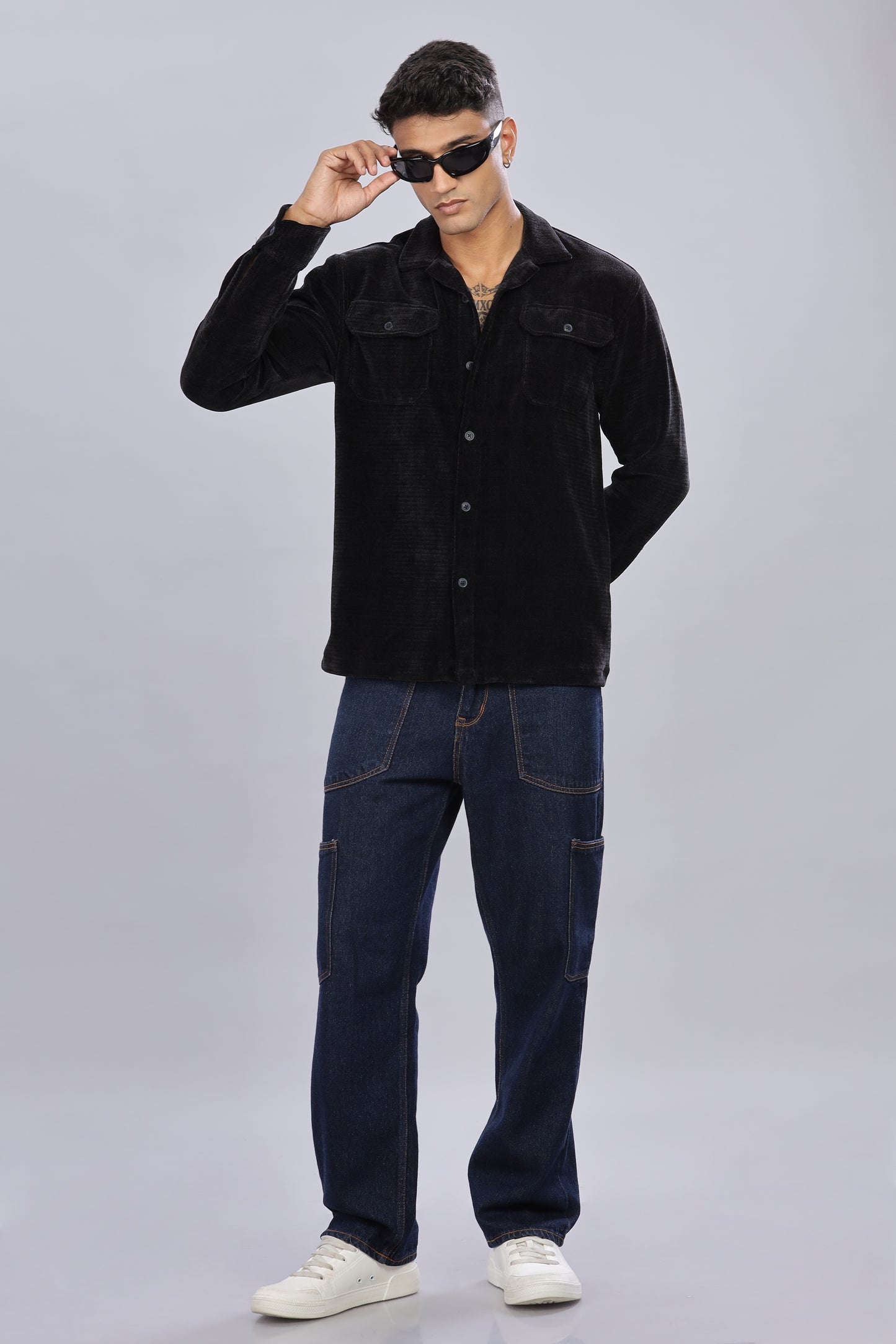 Black Corduroy Shacket