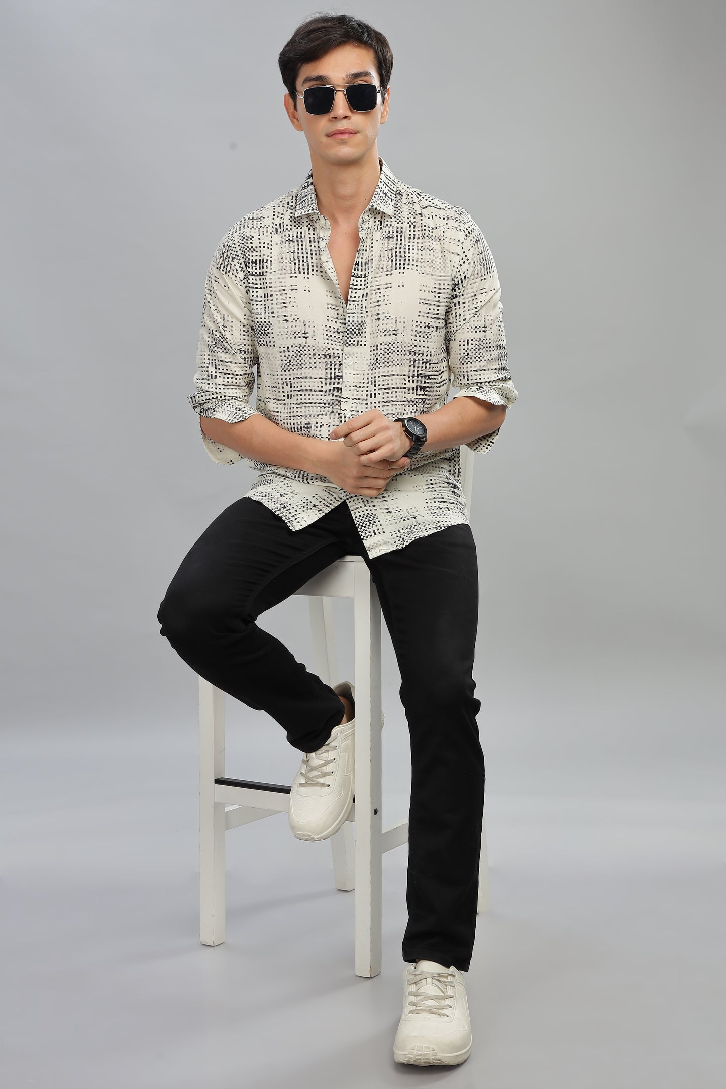 Pixel Drift Print Shirt