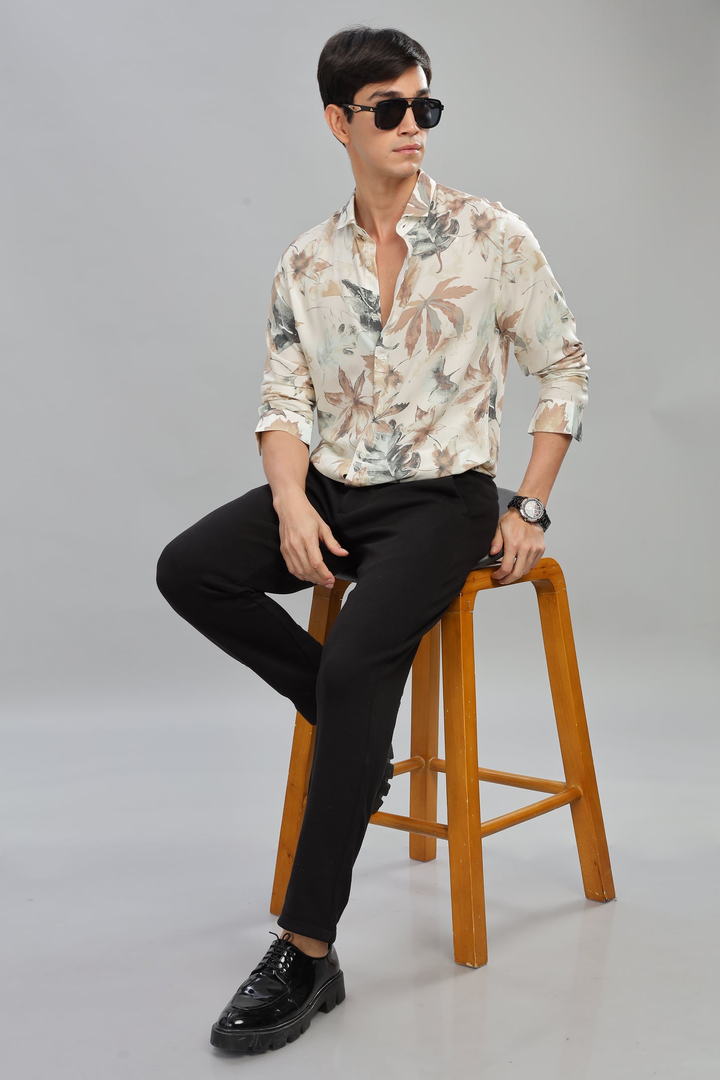Oldlove Desert Drift Floral Print Shirt