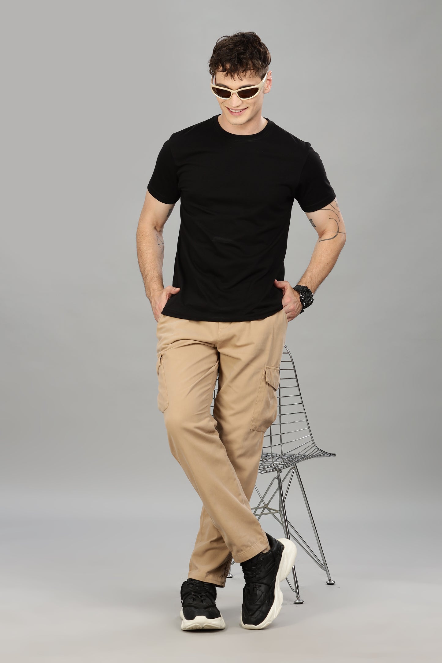 Oldlove Kaki Brown Baggy Pants