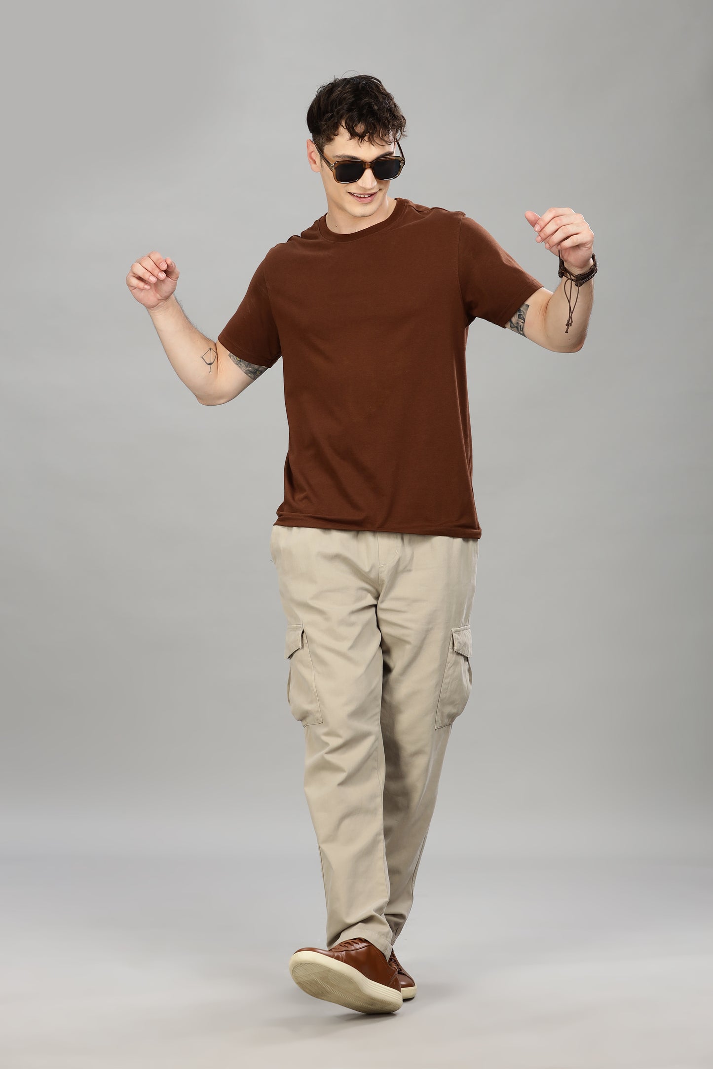 Oldlove Cream Baggy Pants