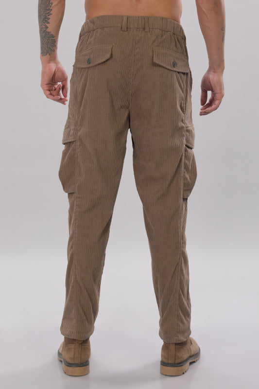 Domino Brown Corduroy Cargo Pants