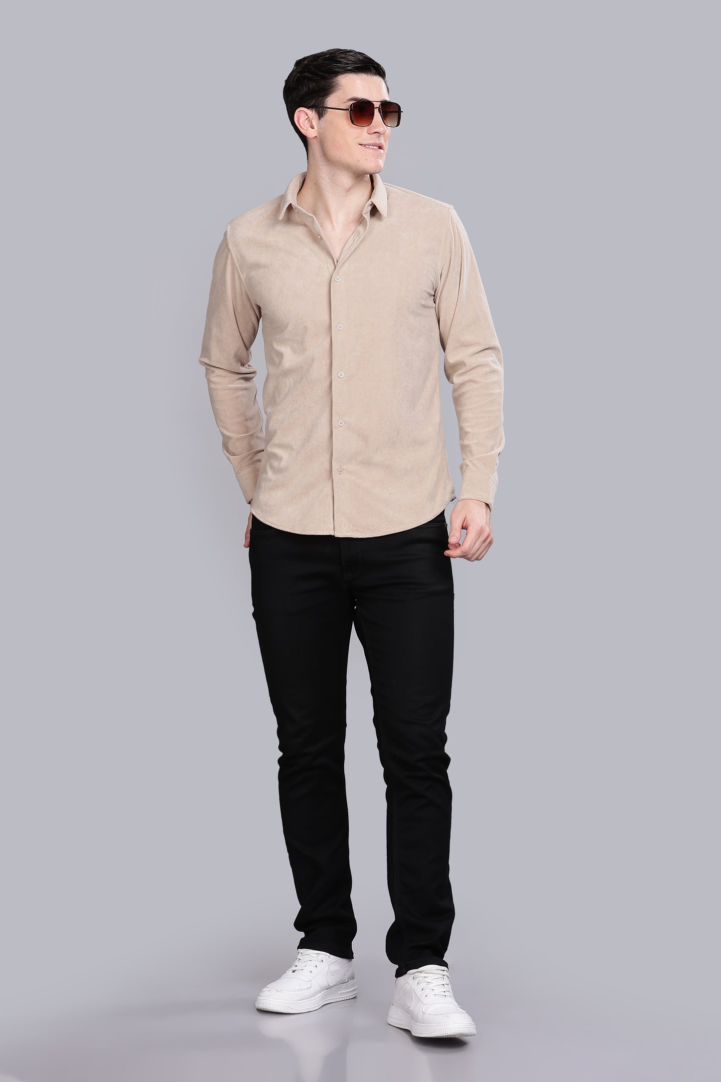 Light Cream Velvet Luxury Teddy Shirts