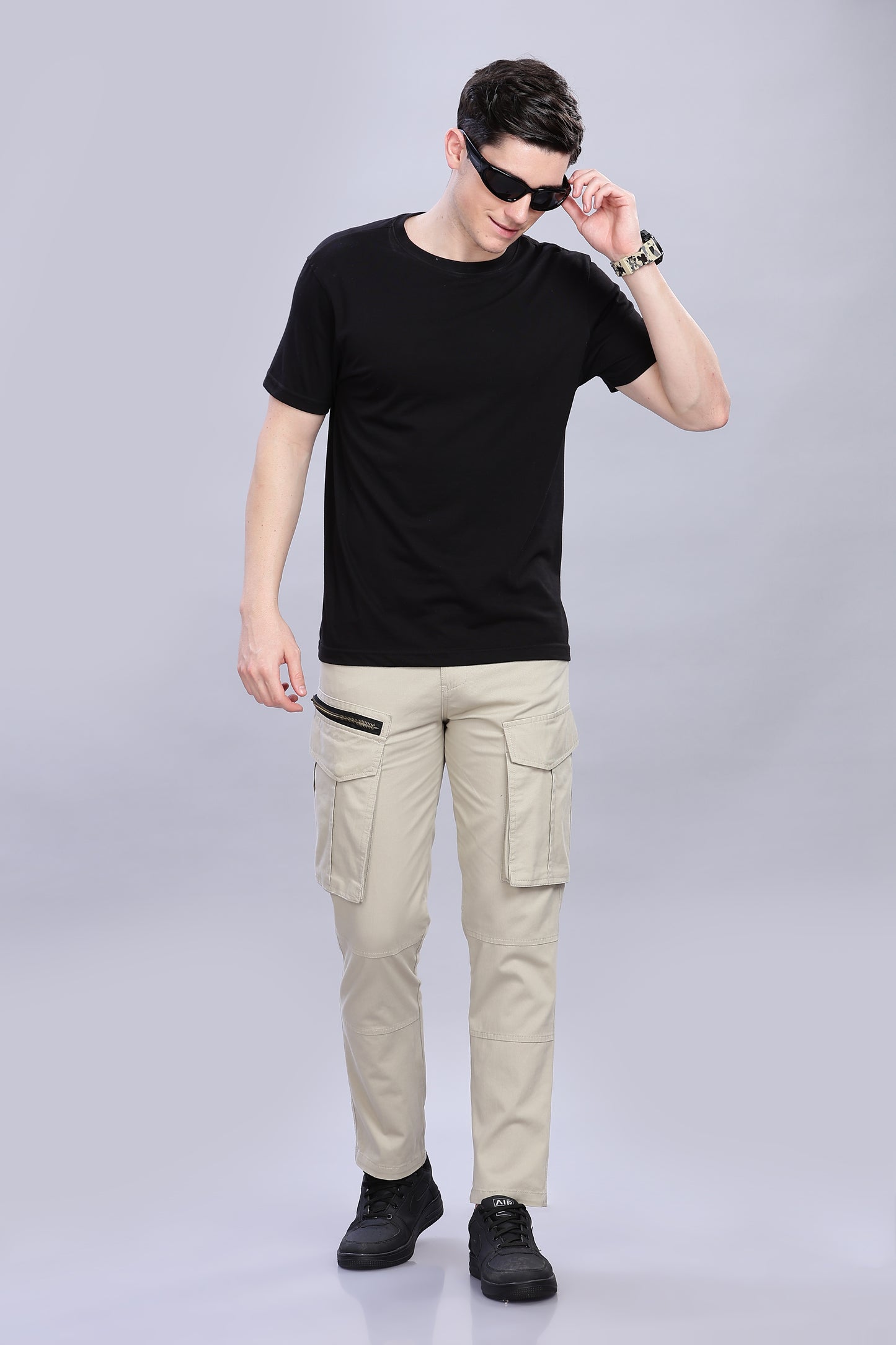 Pale Sandy Korean zipper adventure pants