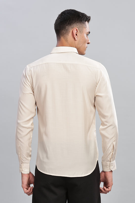 Oldlove Silky Ivory White Shirt