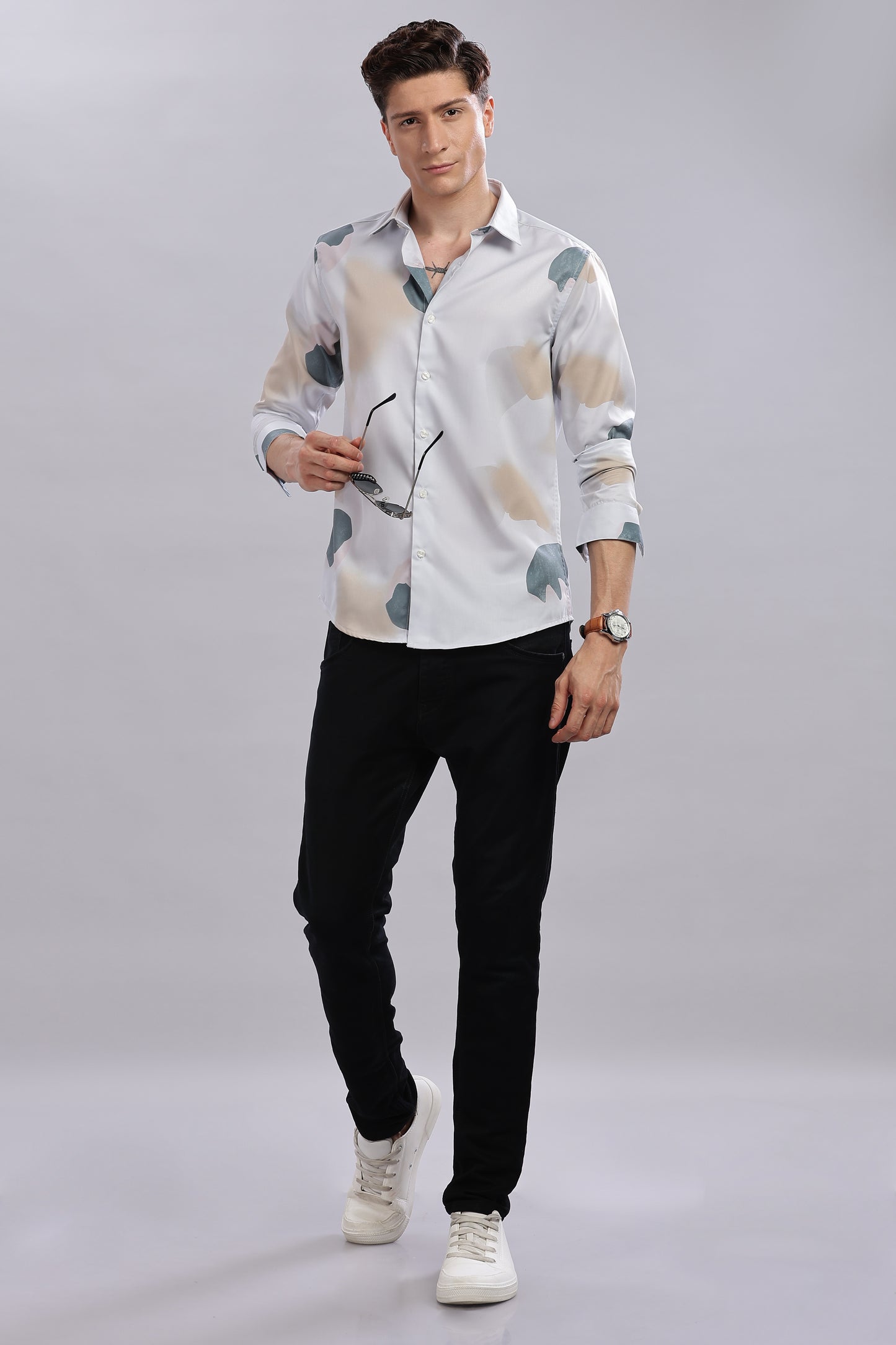 Cedar Satin Printed shirts