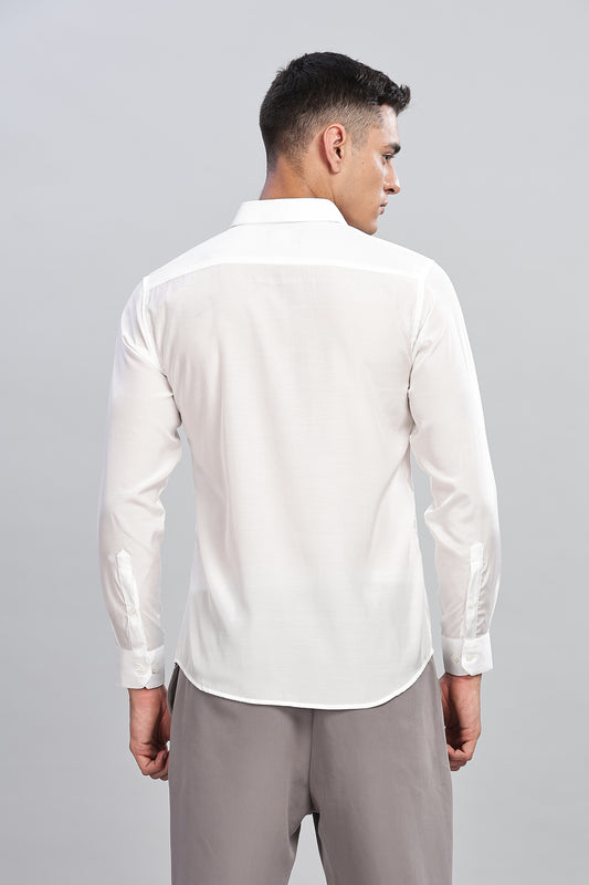 Oldlove Silky White Shirt