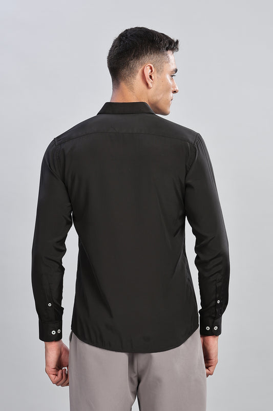 Oldlove Silky Black Shirt