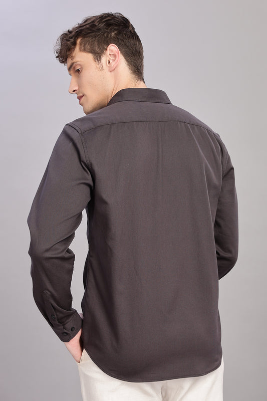 Brown Double-pocket Utility Shirt
