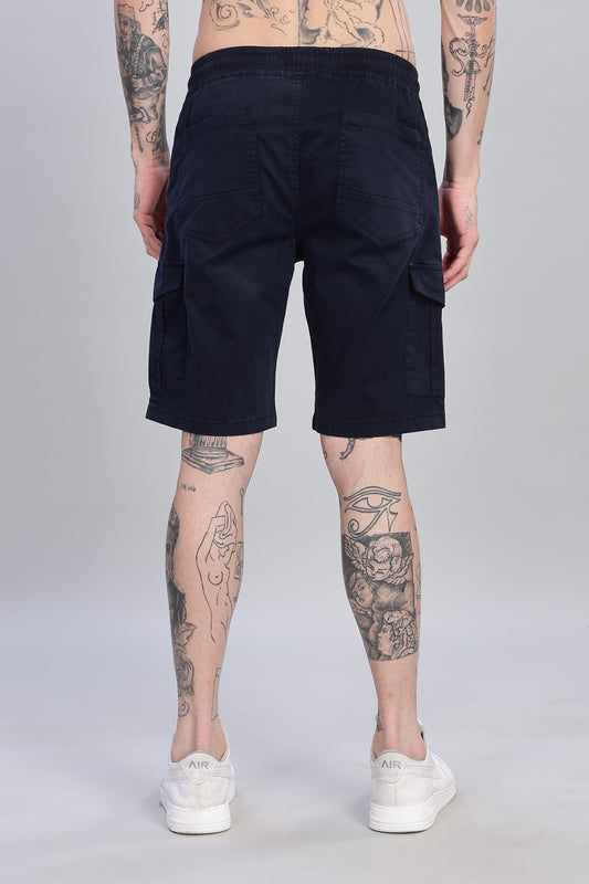 Oldlove Navy Blue Cargo Shorts