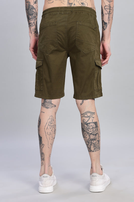 Oldlove Algae Green Cargo Shorts