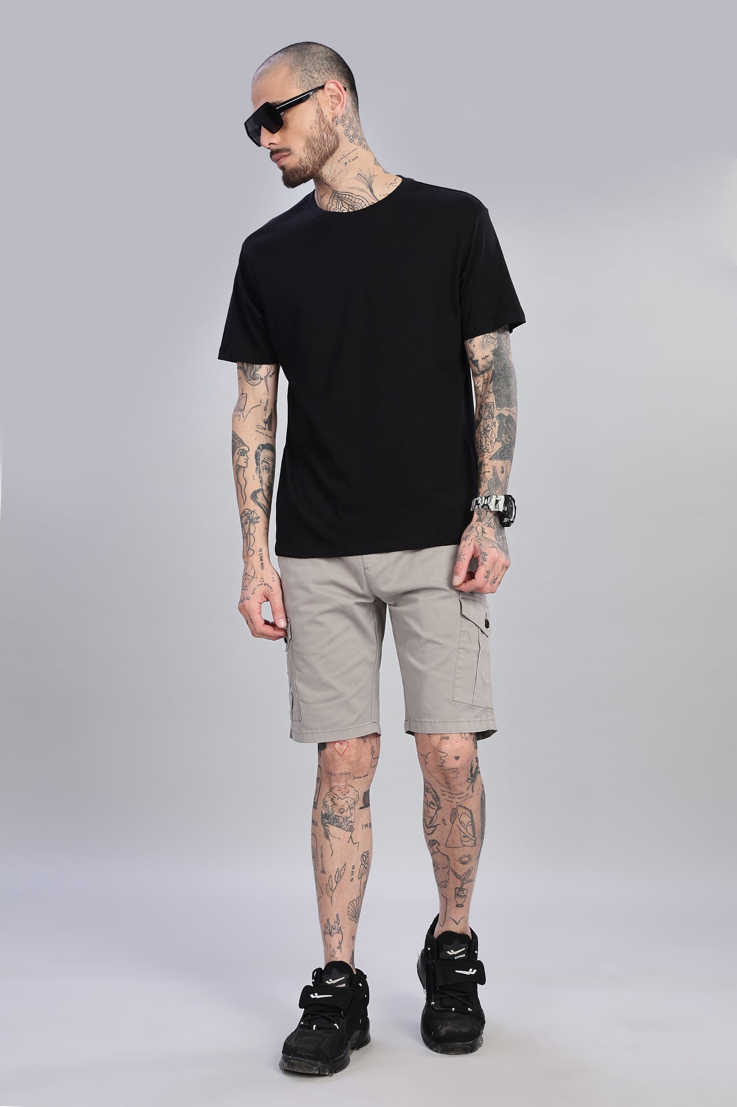 Oldlove Smoke Gray Cargo Shorts