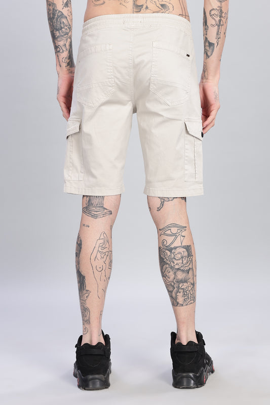 Oldlove White Cargo Shorts