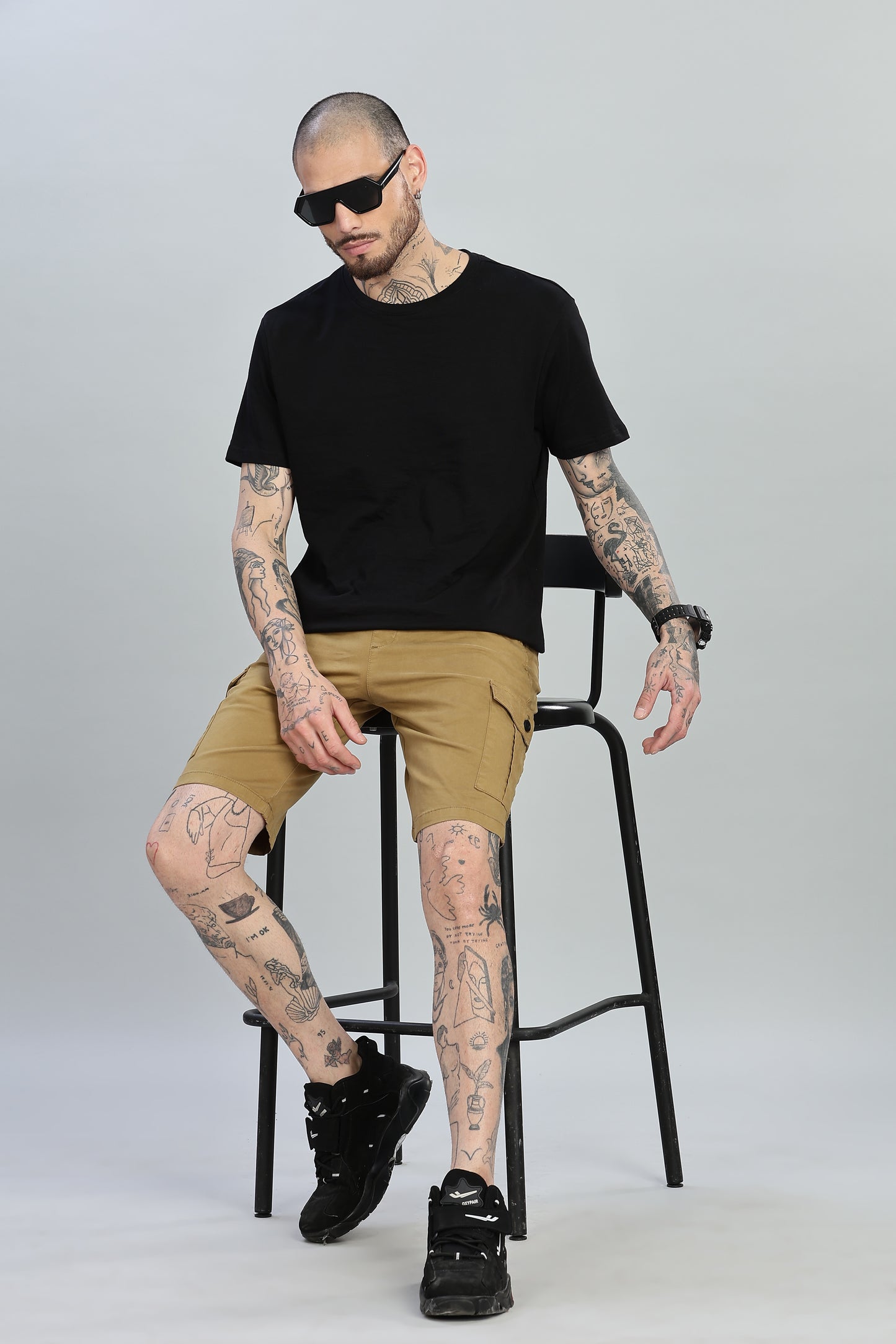 Oldlove Khaki Cargo Shorts