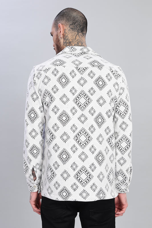 Monochrome Mosaic Shacket
