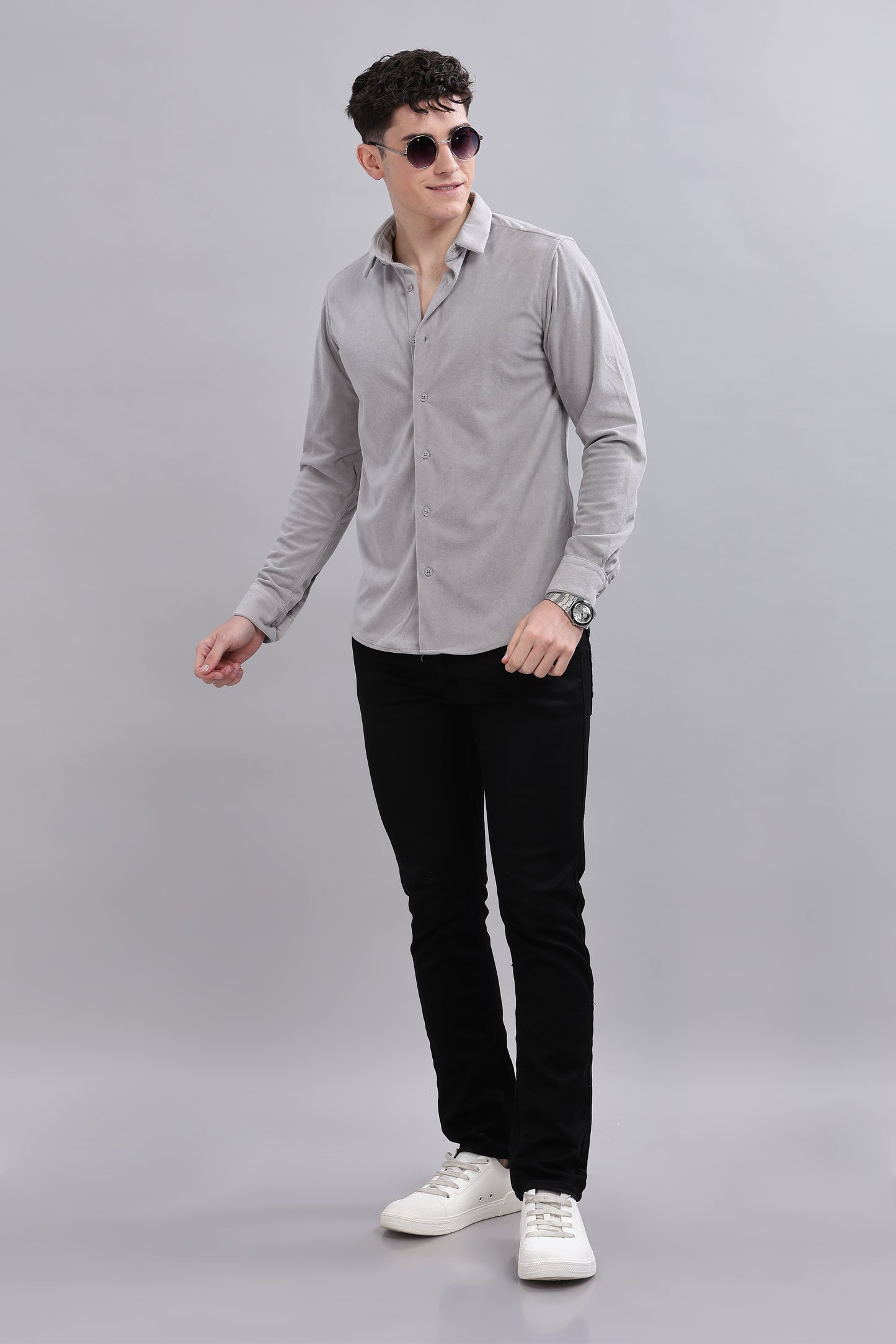 Gray Velvet Luxury Teddy Shirts