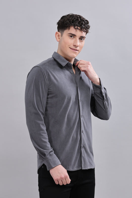 Rock grey Velvet Luxury Teddy Shirts
