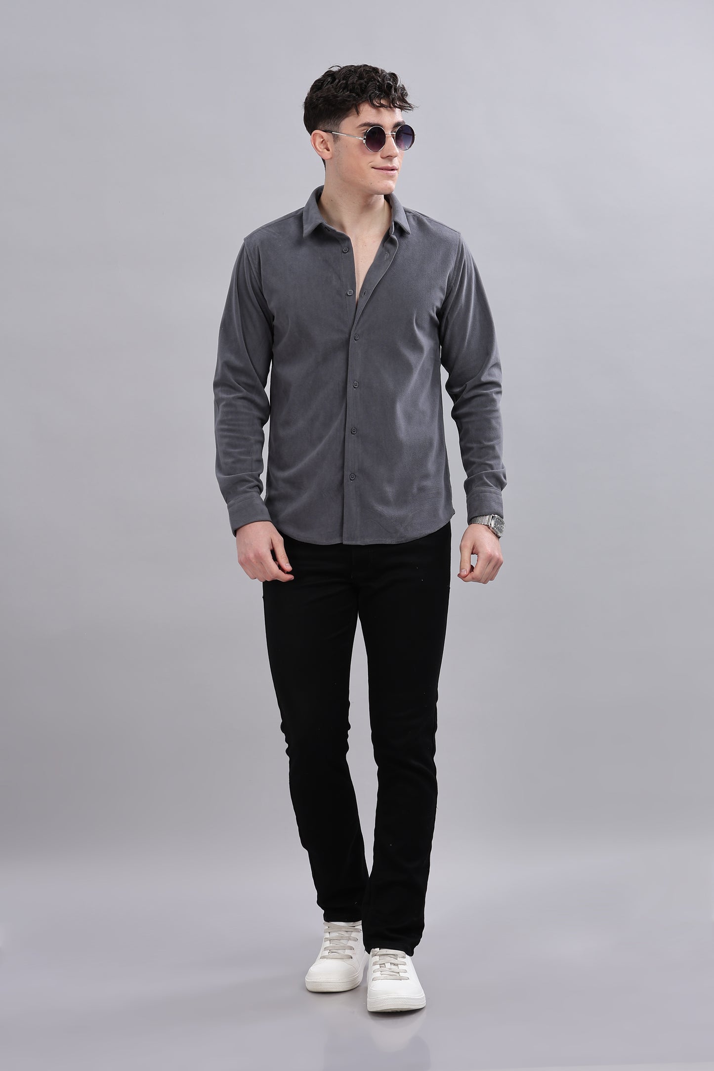Rock grey Velvet Luxury Teddy Shirts