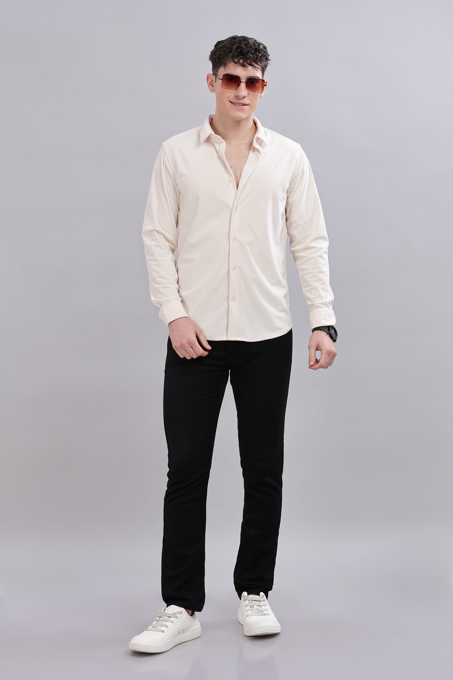 Off-White Velvet Luxury Teddy Shirts