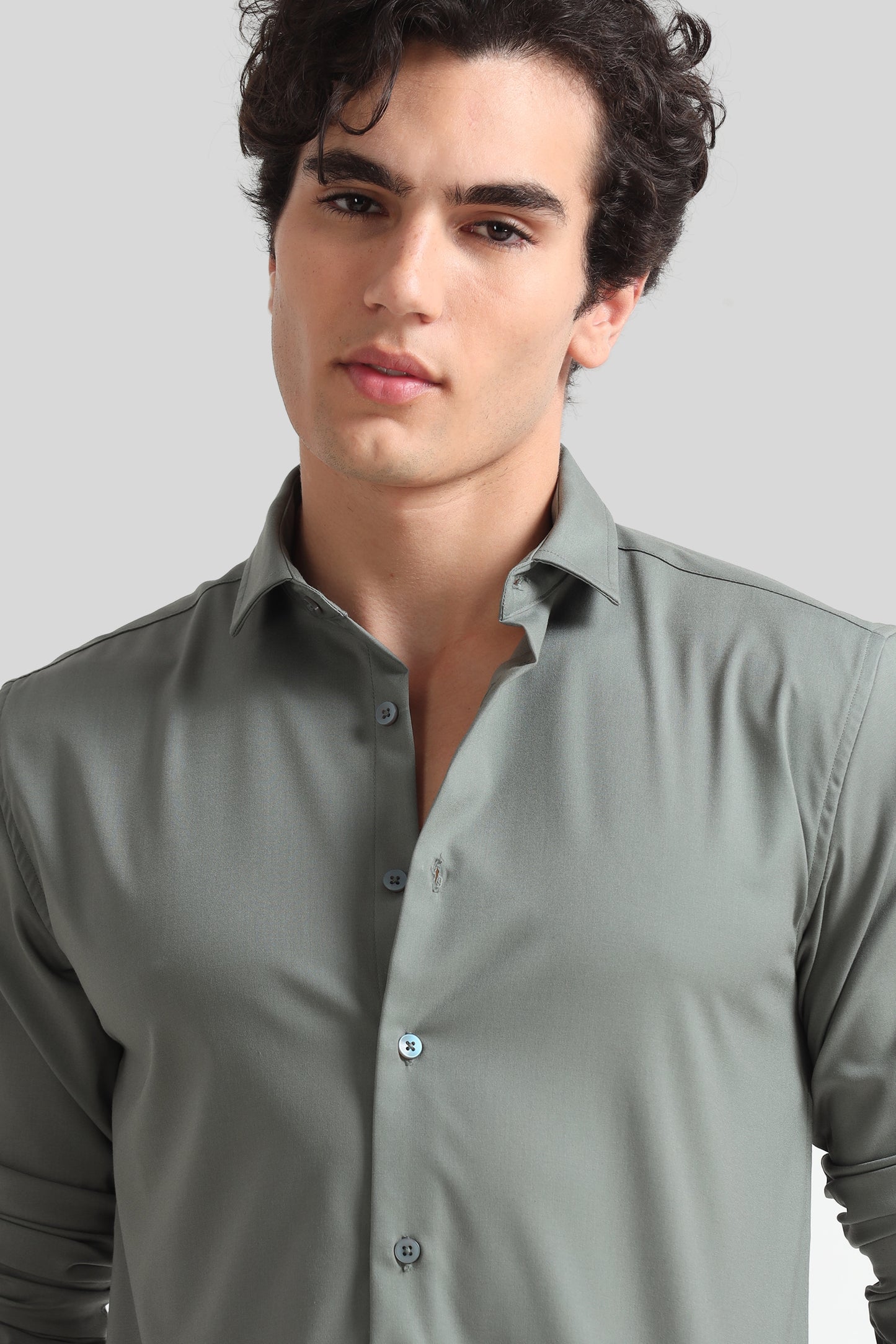 Trendy Light Green Formal Shirt