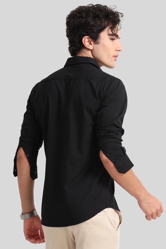 Trendy Black Formal Shirt
