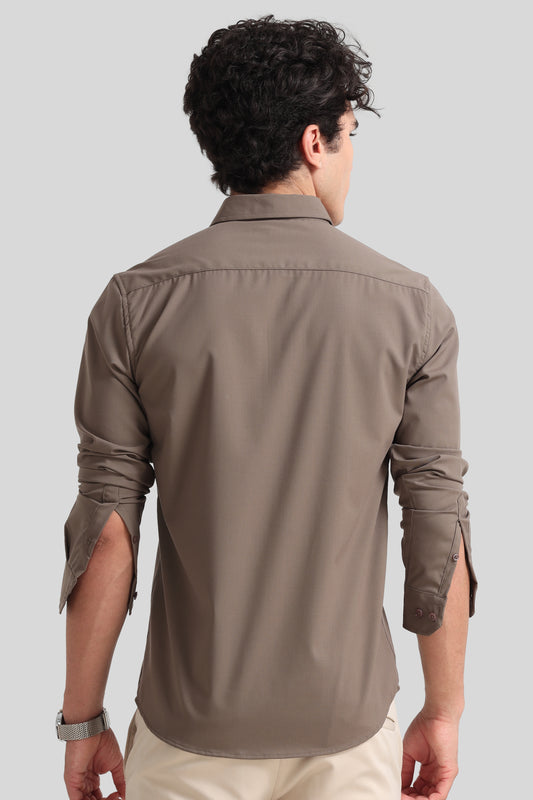 Trendy Brown Formal Shirt