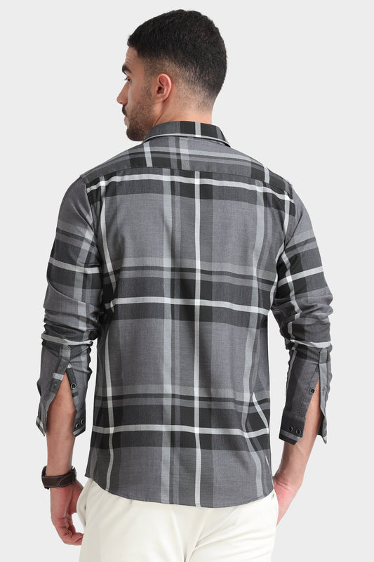 Men’s Grey Checks Shirt