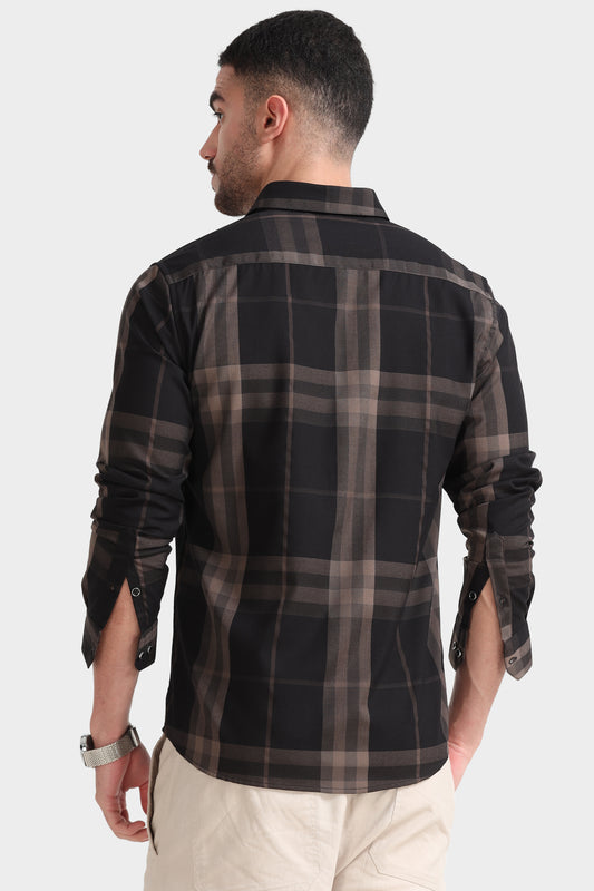 Men’s Black & Brown Check Shirt