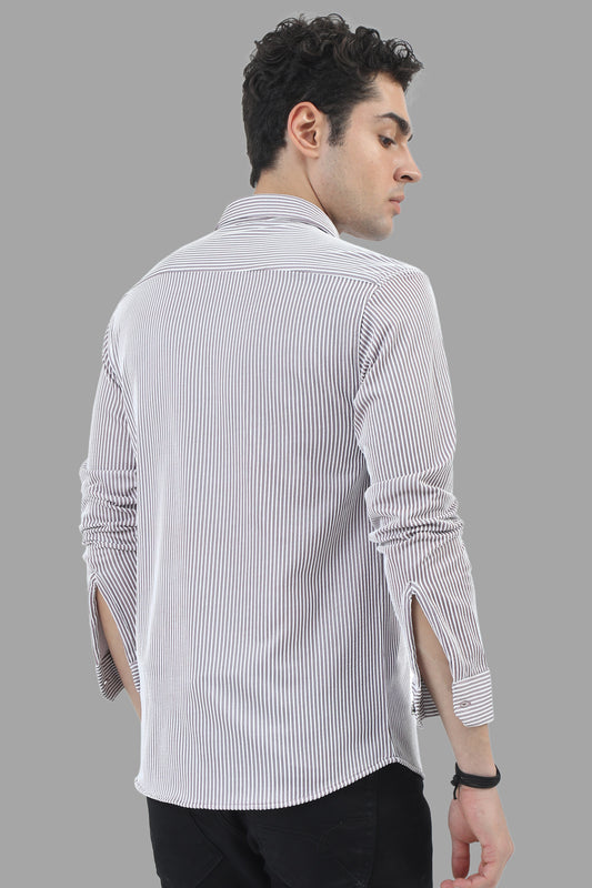 Pink Striped Casual Shirt