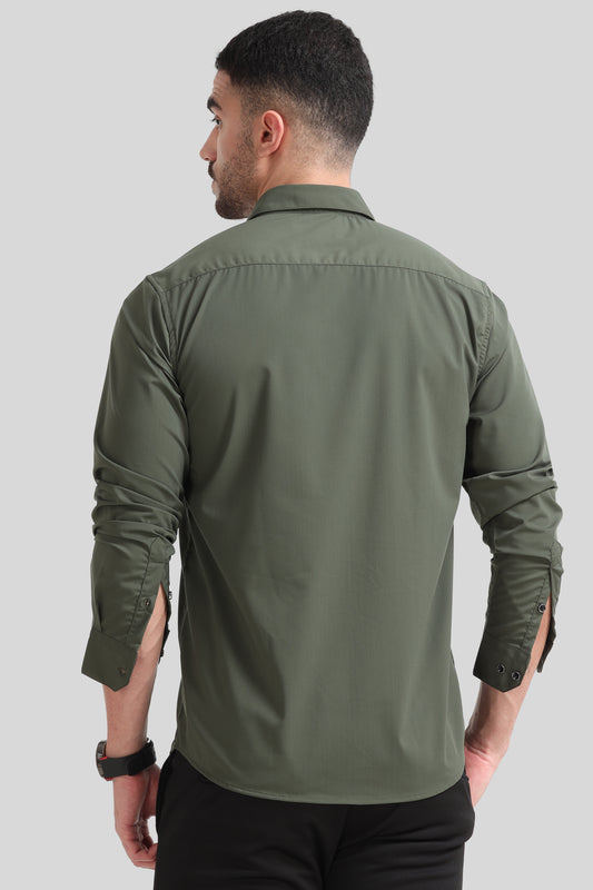 Olive Green Formal Shirt