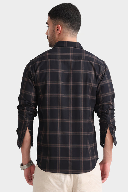 Men’s Black & Gold Check Shirt