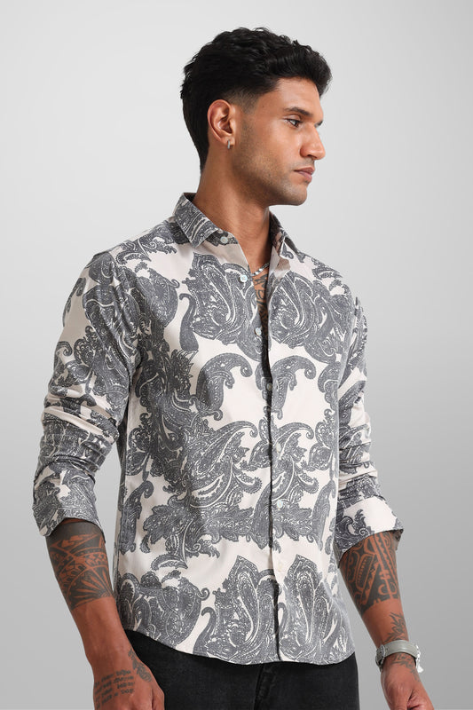 Oldlove Mandala Print Shirt