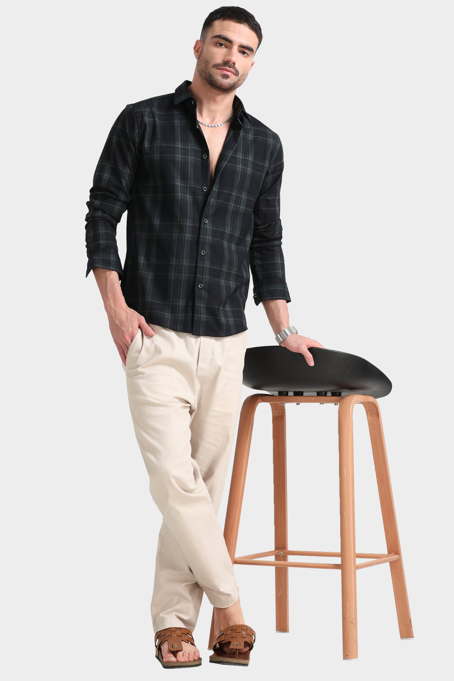Men’s Green Checks Shirt
