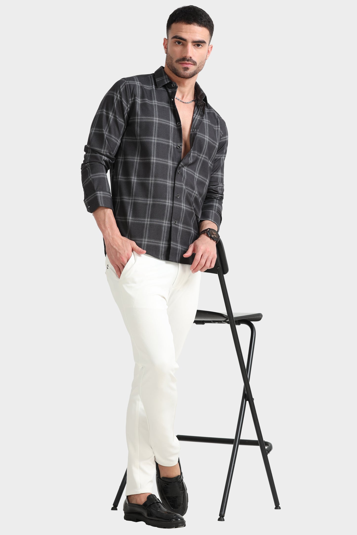 Black & Grey Checks Shirt