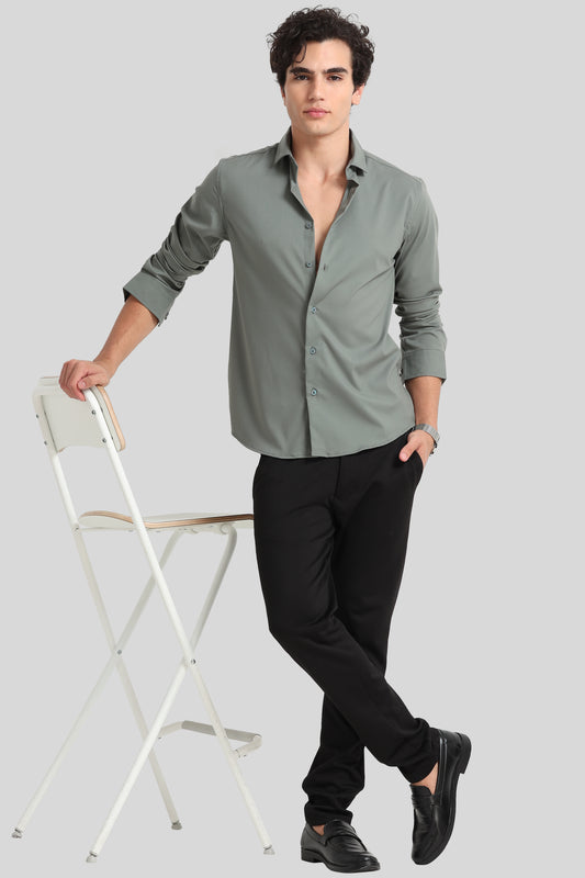 Trendy Light Green Formal Shirt