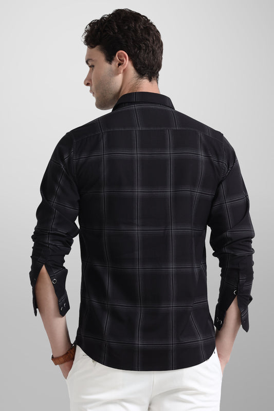 Premium Black Box Check Shirt