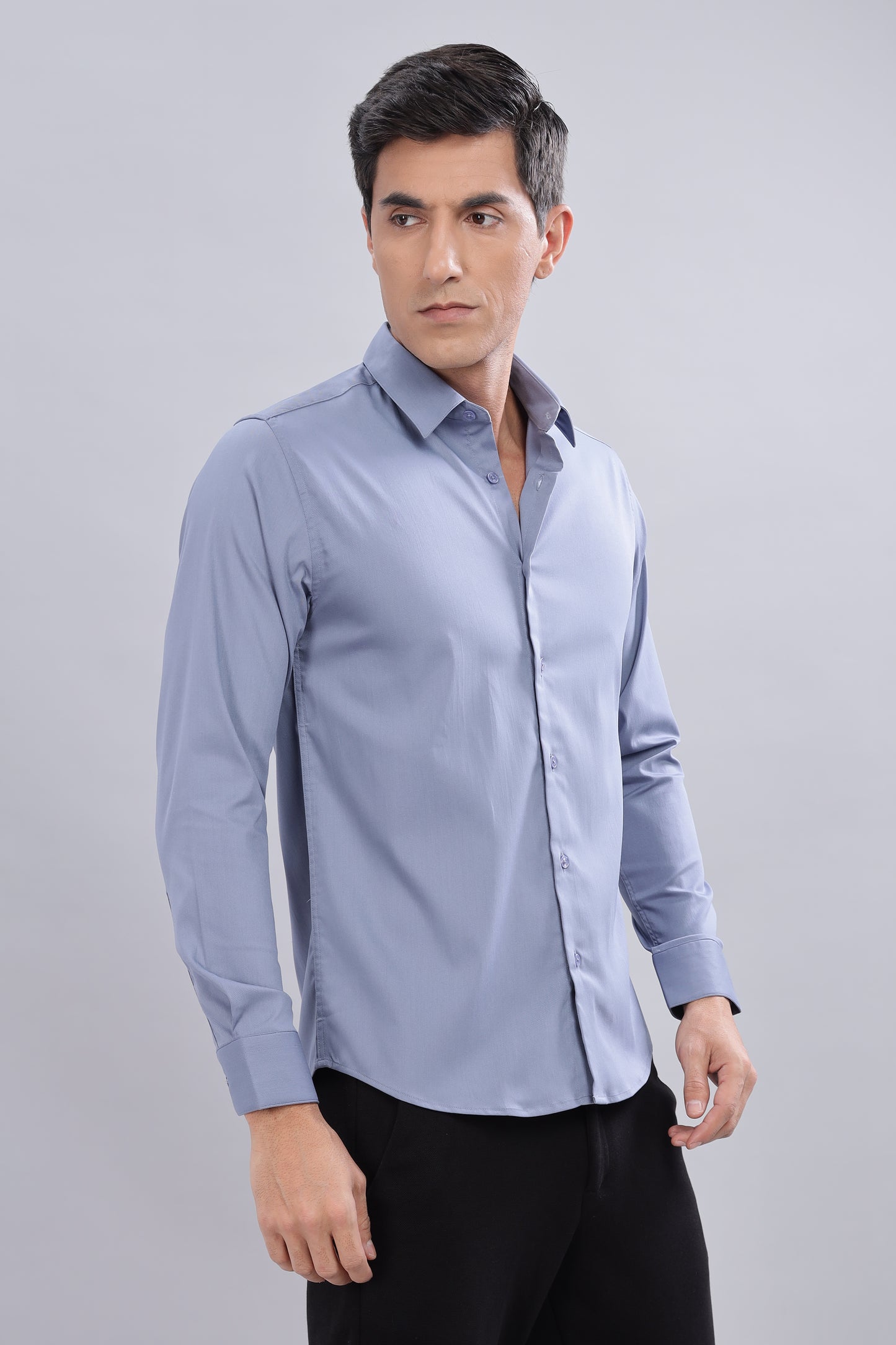 Slate Blue Formal Shirt