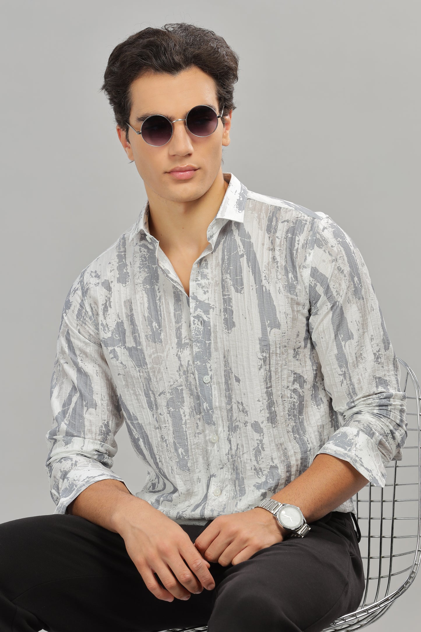 Oldlove Stylish Print Shirt