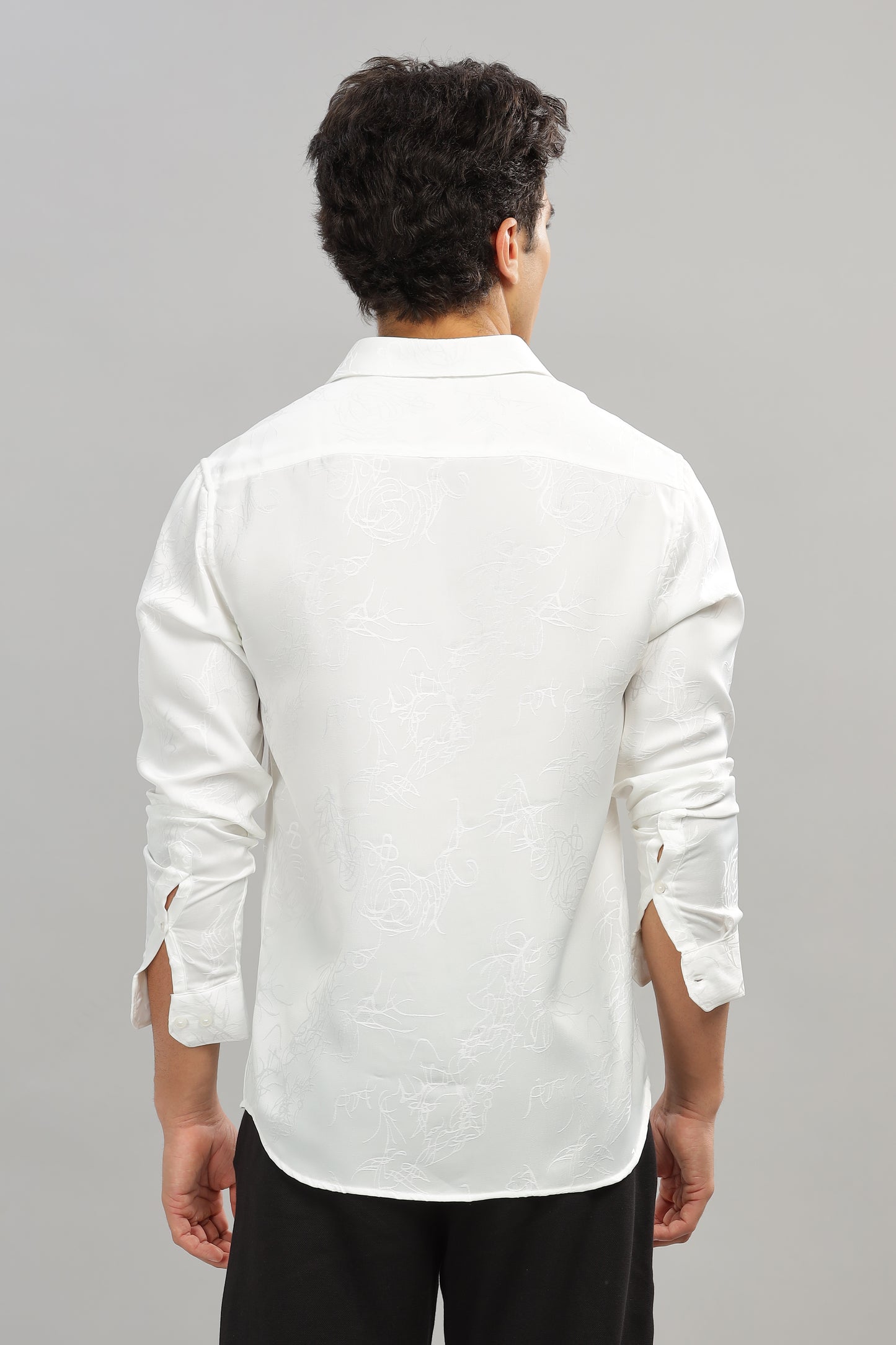 Birch Satin Self-Textured Shirt